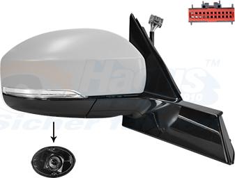 Van Wezel 0262808 - Ārējais atpakaļskata spogulis www.autospares.lv