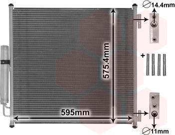 Van Wezel 02005218 - Kondensators, Gaisa kond. sistēma www.autospares.lv