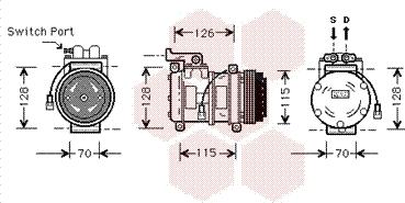 Van Wezel 0200K027 - Kompresors, Gaisa kond. sistēma www.autospares.lv