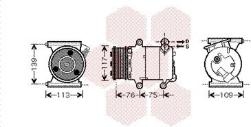 Van Wezel 0200K185 - Kompresors, Gaisa kond. sistēma www.autospares.lv