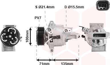 Van Wezel 1501K701 - Kompresors, Gaisa kond. sistēma www.autospares.lv