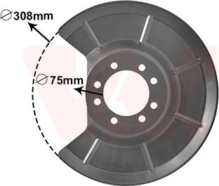 Van Wezel 1863373 - Dubļu sargs, Bremžu disks www.autospares.lv