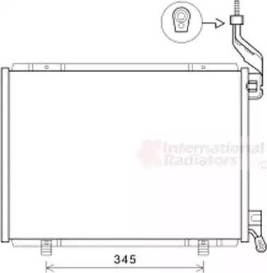 Van Wezel 18005593 - Kondensators, Gaisa kond. sistēma www.autospares.lv