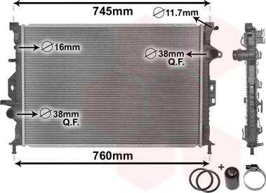 Van Wezel 18002425 - Radiators, Motora dzesēšanas sistēma www.autospares.lv