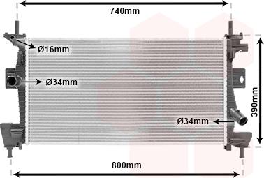 Van Wezel 18002475 - Radiators, Motora dzesēšanas sistēma www.autospares.lv