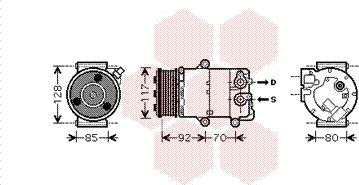 Van Wezel 1800K415 - Kompresors, Gaisa kond. sistēma www.autospares.lv