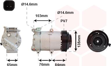 Van Wezel 1800K418 - Kompresors, Gaisa kond. sistēma www.autospares.lv