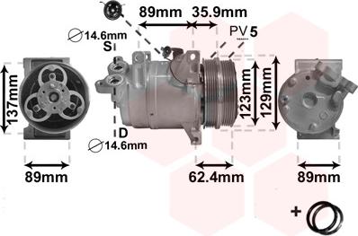 Van Wezel 1800K433 - Kompresors, Gaisa kond. sistēma www.autospares.lv