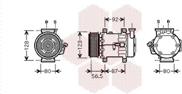 Van Wezel 1800K432 - Kompresors, Gaisa kond. sistēma www.autospares.lv