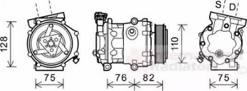 Van Wezel 1800K479 - Kompresors, Gaisa kond. sistēma www.autospares.lv