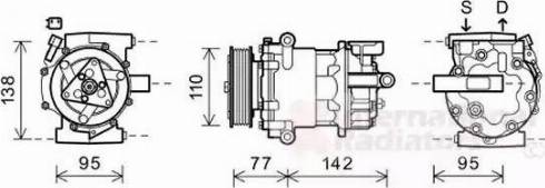 Van Wezel 1800K470 - Kompresors, Gaisa kond. sistēma www.autospares.lv