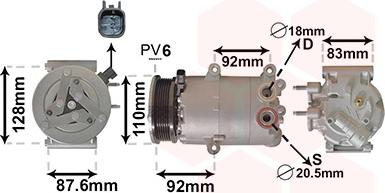 Van Wezel 1800K477 - Kompresors, Gaisa kond. sistēma www.autospares.lv