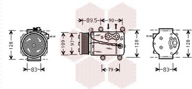 Van Wezel 1800K082 - Kompresors, Gaisa kond. sistēma www.autospares.lv