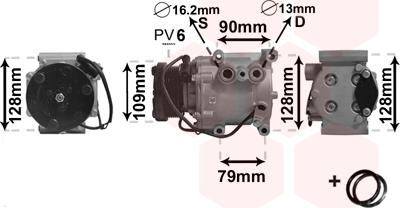 Van Wezel 1800K105 - Kompresors, Gaisa kond. sistēma www.autospares.lv