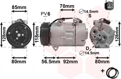 Van Wezel 1800K394 - Kompresors, Gaisa kond. sistēma www.autospares.lv