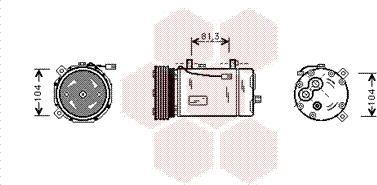 Van Wezel 1800K307 - Compressor, air conditioning www.autospares.lv