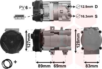 Van Wezel 1800K322 - Kompresors, Gaisa kond. sistēma www.autospares.lv