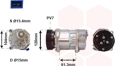 Van Wezel 1800K267 - Compressor, air conditioning www.autospares.lv