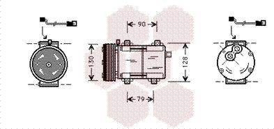 Van Wezel 1800K280 - Kompresors, Gaisa kond. sistēma www.autospares.lv