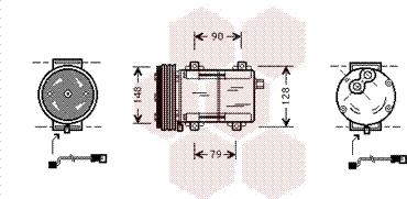 Van Wezel 1800K283 - Kompresors, Gaisa kond. sistēma www.autospares.lv