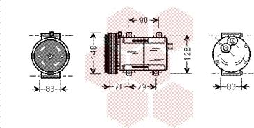 Van Wezel 1800K279 - Kompresors, Gaisa kond. sistēma www.autospares.lv