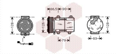 Van Wezel 1800K276 - Kompresors, Gaisa kond. sistēma www.autospares.lv