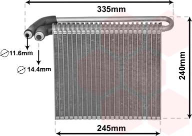 Van Wezel 1800V456 - Iztvaikotājs, Gaisa kondicionēšanas sistēma www.autospares.lv