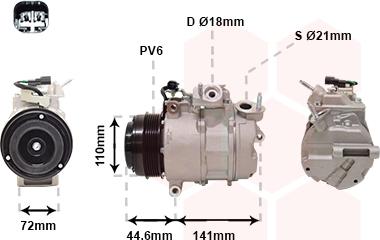 Van Wezel 1801K719 - Kompresors, Gaisa kond. sistēma www.autospares.lv