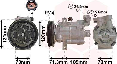 Van Wezel 1300K306 - Kompresors, Gaisa kond. sistēma autospares.lv