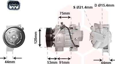 Van Wezel 1300K335 - Kompresors, Gaisa kond. sistēma www.autospares.lv