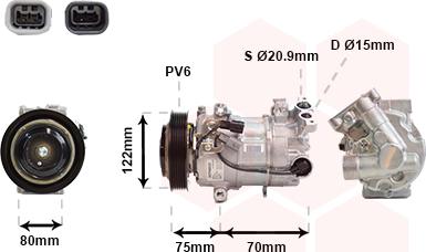 Van Wezel 1301K700 - Kompresors, Gaisa kond. sistēma www.autospares.lv