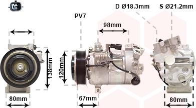 Van Wezel 1301K701 - Kompresors, Gaisa kond. sistēma www.autospares.lv