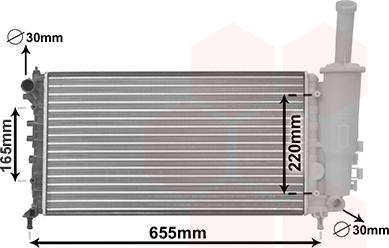 Van Wezel 17002999 - Radiators, Motora dzesēšanas sistēma www.autospares.lv