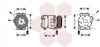 Van Wezel 1700K050 - Kompresors, Gaisa kond. sistēma www.autospares.lv