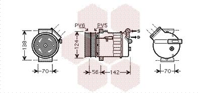 Van Wezel 1700K363 - Compressor, air conditioning www.autospares.lv