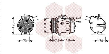 Van Wezel 1700K384 - Kompresors, Gaisa kond. sistēma autospares.lv