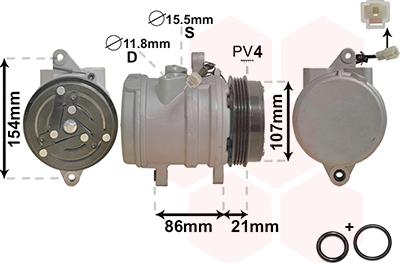 Van Wezel 8100K079 - Kompresors, Gaisa kond. sistēma autospares.lv