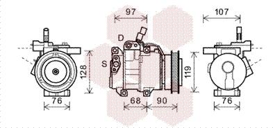 Van Wezel 8300K161 - Kompresors, Gaisa kond. sistēma www.autospares.lv