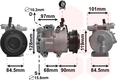 Van Wezel 8300K261 - Kompresors, Gaisa kond. sistēma www.autospares.lv