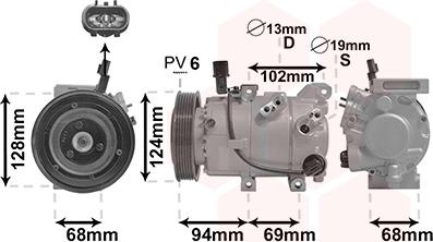 Van Wezel 8200K442 - Kompresors, Gaisa kond. sistēma www.autospares.lv