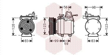 Van Wezel 8200K221 - Kompresors, Gaisa kond. sistēma www.autospares.lv