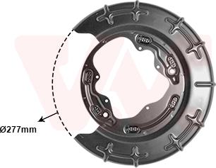 Van Wezel 8207373 - Dubļu sargs, Bremžu disks www.autospares.lv
