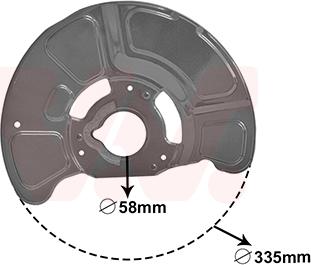 Van Wezel 3044371 - Dubļu sargs, Bremžu disks www.autospares.lv