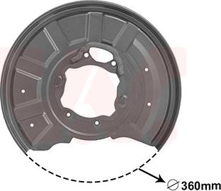 Van Wezel 3044373 - Dubļu sargs, Bremžu disks www.autospares.lv