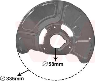 Van Wezel 3044372 - Dubļu sargs, Bremžu disks www.autospares.lv