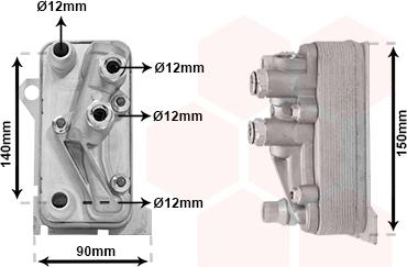 Van Wezel 30003714 - Eļļas radiators, Automātiskā pārnesumkārba www.autospares.lv