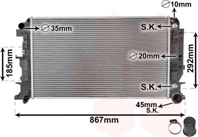 Van Wezel 30002403 - Radiators, Motora dzesēšanas sistēma www.autospares.lv