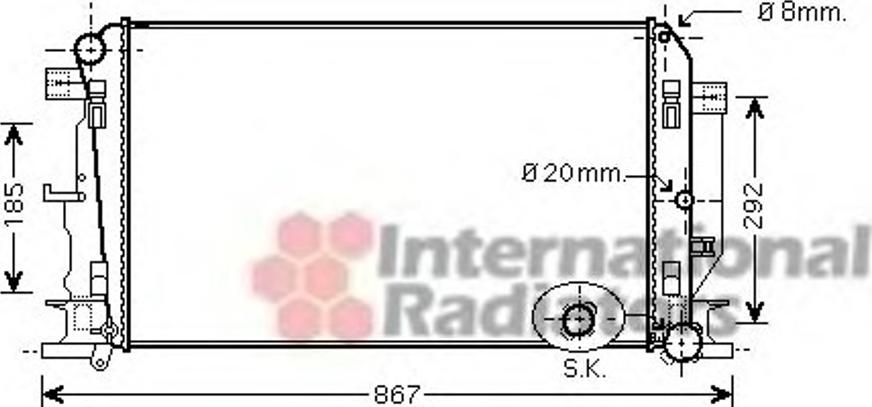 Van Wezel 30002402 - Radiators, Motora dzesēšanas sistēma www.autospares.lv