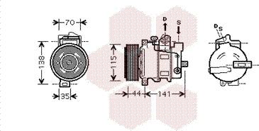 Van Wezel 3000K401 - Kompresors, Gaisa kond. sistēma www.autospares.lv