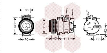 Van Wezel 3000K439 - Kompresors, Gaisa kond. sistēma www.autospares.lv